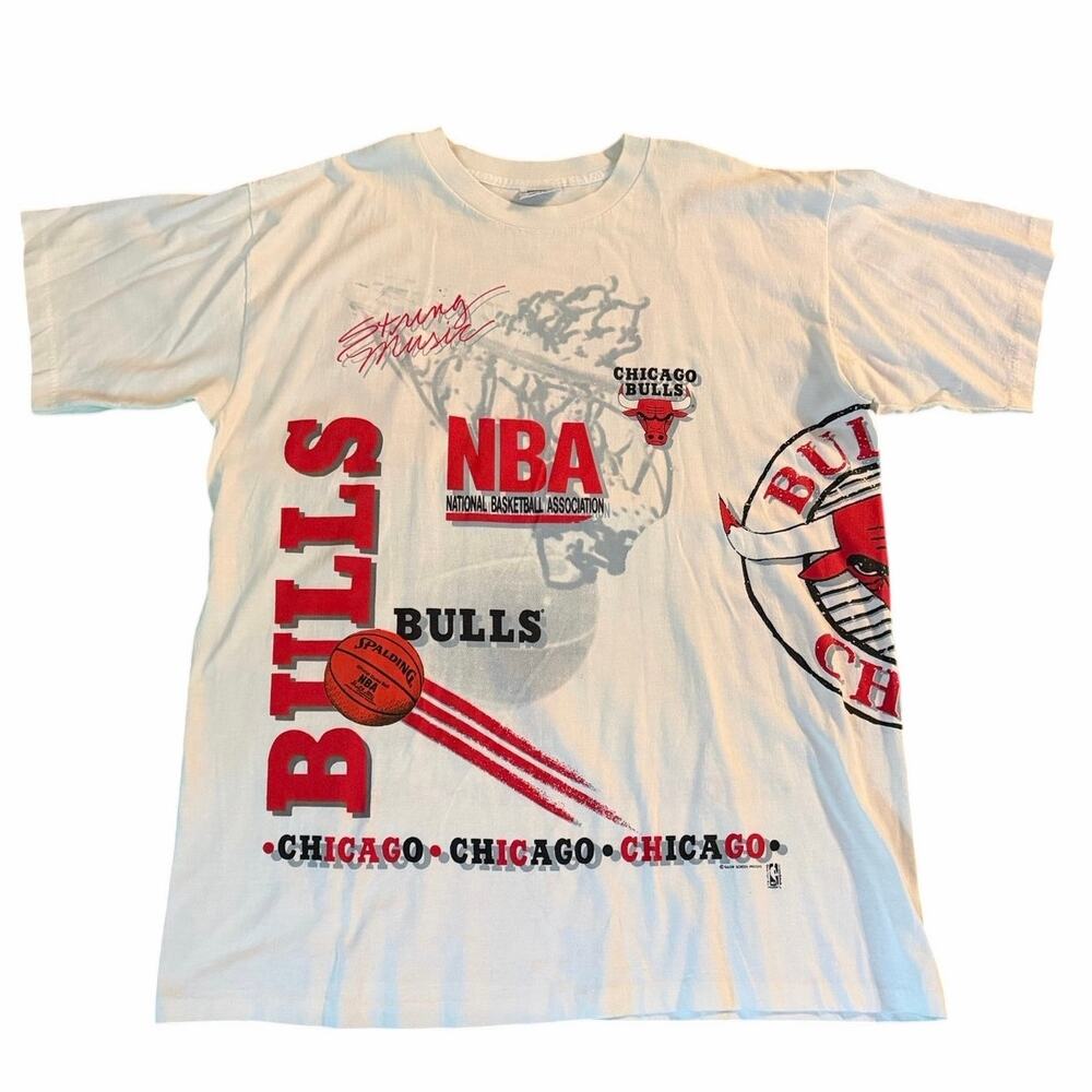 Vintage 90s Salem Sportswear Chicago Bulls NBA Double Sided T Shirt USA XL